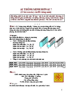 15 Bài toán hay cho học sinh thông minh